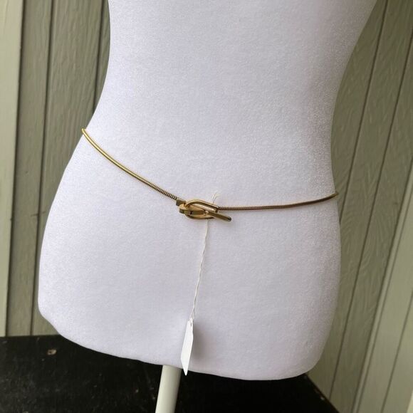VTG 70s–80s Gold Snake Chain Belt Minimalist Modern Clasp Style 30\